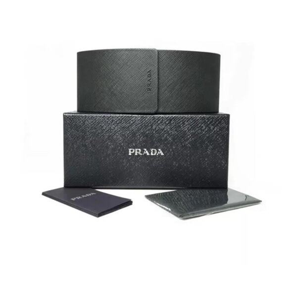 PRADA PR B16S 16K08Z Black Silver Logo Dark Grey Bold Sunglasses AUTHENTIC main image 4